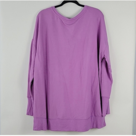 90 DEGREE By Reflex Purple Sweatshirt Womans Plus Size XXL - Picture 4 of 6
